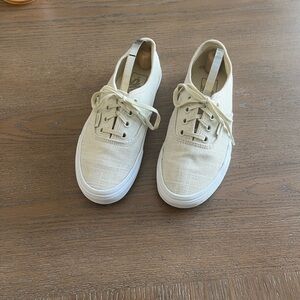 Vans Authentic Hemp‎ Linen Casual Beige Canvas Sneakers Size 6.5